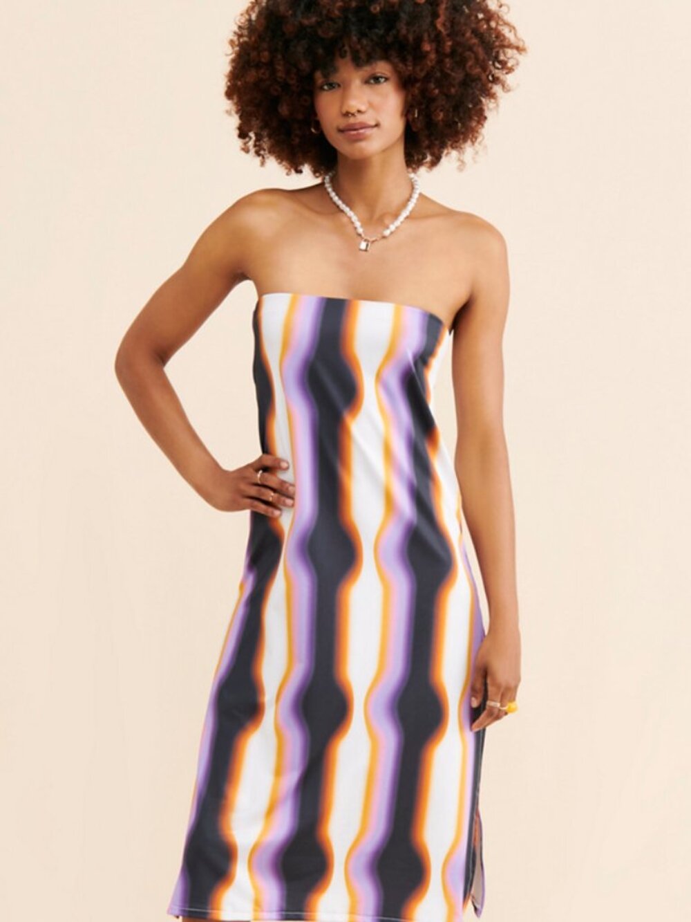 Mandinga Strapless Tube Midi Dress – Size M